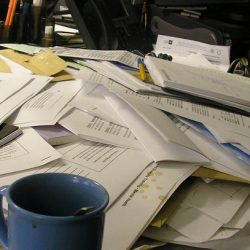 Messy desk makes it hard to achieve mindfulness